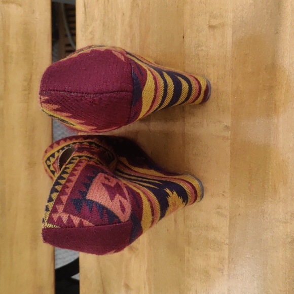Steve Madden Pammyy wedge heels tweed Aztec multi color size 8.5 - Picture 5 of 10